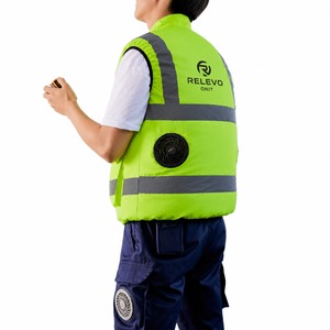 เสื้อกั๊กสะท้อนแสงพร้อมพัดลมระบายความร้อน สีตามสั่ง มาตรฐาน ANSI Class 2 EN ISO Class 1 โลโก้ตามสั่ง คุณภาพสูง - Product Image 4