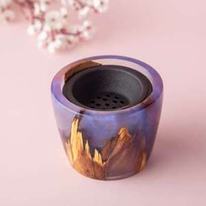 Quemador de Incienso WoodAura de Madera Sólida Natural y Resina con Diseño Decorativo para Recoger Ceniza, para un Hogar Pacífico - Product Image 2