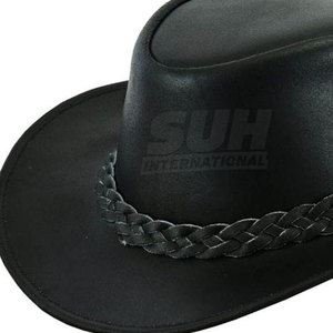Handmade Leather Cowboy <b>Hats</b> Classic <b>Western</b> Design Customizable Adjustable Lightweight Comfortable All-Season Bulk Order - Product Image 6