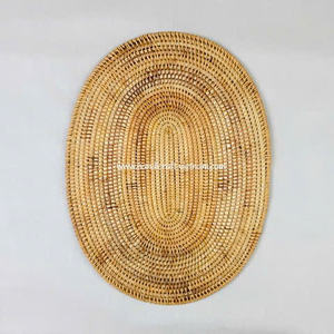 Round <b>Rattan</b> Wicker <b>Table</b> Mat Handwoven Natural Placemat for <b>Dining</b> <b>Table</b> Decor Restaurant Service and Home Use - Product Image 3