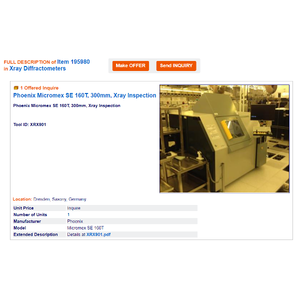 Detector de Defectos por Rayos X Phoenix Micromex SE 160T, Inspección por Rayos X No Destructiva - Product Image 2