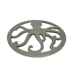 Sous-plat en métal en forme de feuille, en aluminium, finition antique argentée, résistant à la chaleur, support pour plats chauds, en promotion - Product Image 2