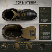 Bottes de randonnée en cuir SUPER FORCE JB-SW-12 avec œillets anti-rouille, semelle extérieure en caoutchouc, fermeture éclair, pour toutes les saisons et les voyages
