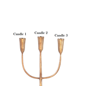Durable Natural Handmade <b>Brass</b> <b>Candlestick</b> Holder 3 Way <b>Brass</b> Canlde Holderfor Home Wedding Easter Christmas Party Decoration - Product Image 4