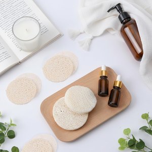 Round loofah face <b>scrub</b> pads exfoliating loofa facial pad skin cleaning scrubber spa supplies - Product Image 5