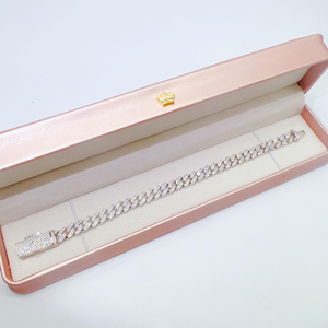 Moissanite Diamond Bracelet 925 <b>Silver</b> Iced Out Cuban Link Chain Luxury Sparkling Jewelry <b>for</b> <b>Men</b> Women Statement Gift - Product Image 1