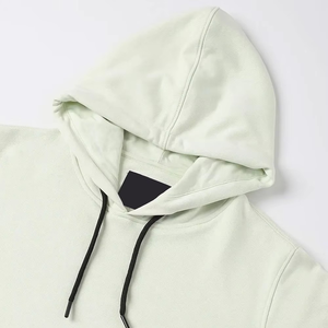 Sudadera con Capucha para Hombre, Color Verde Claro, Corte Regular, Color Sólido, Informal, Tejida, Manga Larga, con Bolsillos, para Otoño - Product Image 6