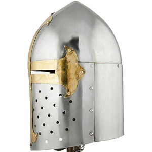 หมวกนักรบยุคกลางทรง Sugarloaf ทำมือจากเหล็กอ่อน สำหรับการแสดงประวัติศาสตร์ คอสเพลย์ จำหน่ายส่ง - Product Image 5