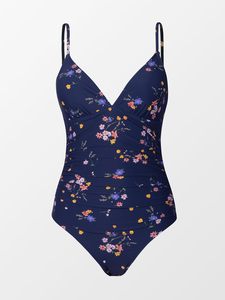 Maillot de bain une pièce de qualité supérieure pour femme, découpé avec lanières, grande taille, effet ventre plat - Product Image 1