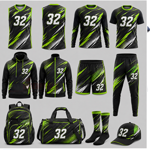 Ensemble de vêtements de sport en tissu doux, kits de football 7 sur 7 pour hommes, femmes et jeunes joueurs, couleur personnalisée, kit d'équipe de football 7 sur 7 - Product Image 1