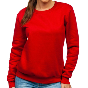Suéter Rojo de Cuello Redondo, Manga Larga, Tejido, Color Sólido, Estilo Casual, Corte Regular, Unisex, Estilo Otoñal - Product Image 1