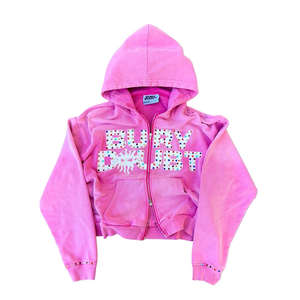 Sudadera con capucha de forro polar con cremallera para hombre, estilo oversize, de algodón de 430 g/m², con pedrería, corte holgado, lavado ácido vintage, para streetwear, personalizada, venta al por mayor 2026 - Product Image 2