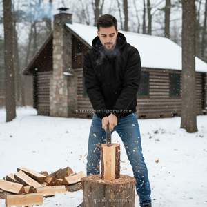 Abrigo de trabajo negro con capucha-Chaqueta vintage de lona de algodón 100% repelente al agua duradera Chaqueta OEM ODM - Product Image 3