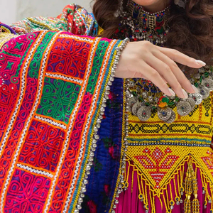 New Arrival Modern Tone Knee-Length Afghan Kuchi Wedding <b>Dresses</b> Handmade Multicolor Tribal Appliques Afghan Kuchi <b>Dress</b> - Product Image 5