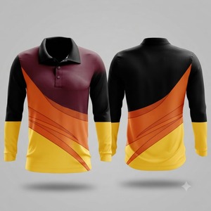 Polo de golf confortable à manches longues pour homme, haut de sport personnalisé, vêtements de sport performants à manches longues pour homme - Product Image 4