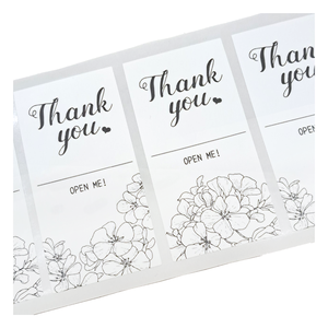 Autocollant rectangulaire cadeau merci sceau autocollant film autocollant étanche - Product Image 5