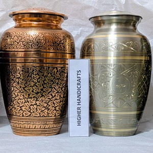 Handcrafted Adult Cremation <b>Urn</b> - Premium Engraved <b>Large</b> Metal Funeral <b>Urn</b> for Human Ashes - High-Quality Decorative Burial <b>Urn</b> - Product Image 3