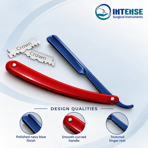 มีดโกนหนวดตรงแบบมืออาชีพ สแตนเลสสตีล สำหรับโกนหนวดและตกแต่งทรงเครา - Product Image 4