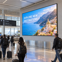 Écran d'affichage publicitaire LED P1.86 haute résolution, angle de vision de 160 degrés, mur vidéo LED pour terminal aéroportuaire