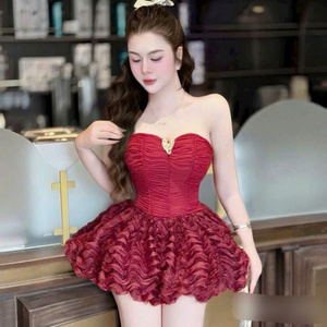 Vestido Maxi Elegante de Manga Corta para Mujer, Diseño Sencillo y Sólido, Combinación Perfecta de Elegancia, Comodidad, Casual y Formal, Cintura Natural - Product Image 1