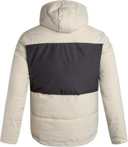 Men's Hooded Color Blocking Puffer Jacket Windproof Polyester Winter <b>Coat</b> Casual Outerwear with <b>Zipper</b> Closure - Product Image 2