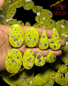 Pierre précieuse Atlantisite FAIJAN GEMS de qualité AAA+ 100% naturelle, cabochon lâche certifié par un tiers, tailles variées, dos plat, pour bijoux - Product Image 2