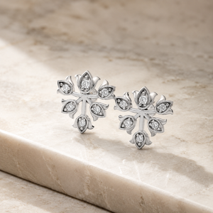 Trendy 925 Sterling Silver Floral <b>Moissanite</b> Gold Plated Stud <b>Earrings</b> Women Elegant Flower Design Luxury Fashion Jewelry Gift - Product Image 3