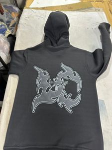 เสื้อฮู้ดสตรีทแวร์ผ้าฝ้ายแท้ 100% ตัดเย็บตามสั่ง อุ่นสบายสำหรับฤดูหนาว แขนยาว ปักลายด้วยเครื่องจักร เสื้อฮู้ดสตรีทแวร์ผู้ชาย - Product Image 2