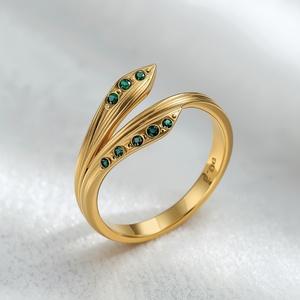 Anillo de Zafiro 18K, Anillos de Compromiso, Joyería de Boda, Anillos con Piedras de Nacimiento, Joyería Fina, Banda de Eternidad con Ondas Paralelas Festoneadas - Product Image 4