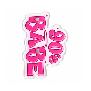 Palette d'extensions de cils en acrylique 90's Babe, rose, mignonne, durable, avec aimants, logo personnalisé, Sparkle Tile - Product Image 3