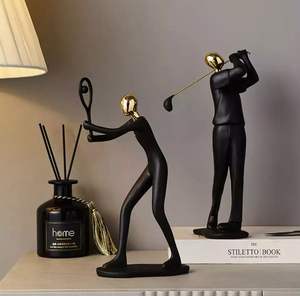 Modern Creative Abstract <b>Figure</b> Ornaments Mertal Crafts Home Office Desktop Decoration Supplies Home Decor World <b>Christmas</b> - Product Image 5