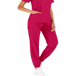 Comfortable Medical Nursing <b>Scrub</b> Jumpsuit Uniform Sets Custom Logo Women Long Sleeve Stretchy Plus Size Fashion <b>Nurse</b> Wear - Product Image 2