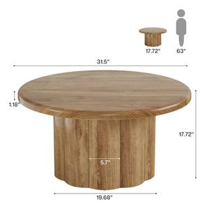 Tavolino da Caffè Rotondo Elegante con Design Moderno - Product Image 5