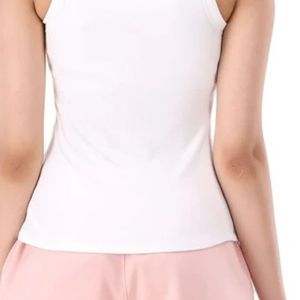 White Cove Tank Top sin mangas prémium para mujer, cuello redondo clásico, informal, básico, de punto acanalado suave y elástico, para verano - Product Image 5