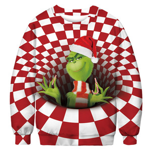 3D Grinch <b>Christmas</b> <b>Sweatshirt</b> Men <b>Women</b> Crew Neck Pullover Holiday Graphic Fleece Top - Product Image 1