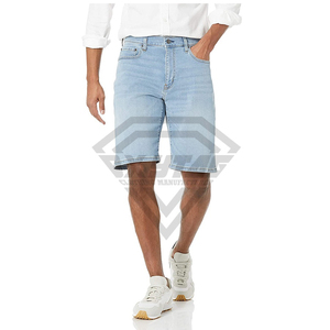 Fabricante de Pantalones Cortos de Mezclilla para Hombre al por Mayor, Pantalones Cortos de Mezclilla Azul Claro Personalizados, Pantalones Cortos Casuales de Verano para Hombre, Ropa de Alta Calidad - Product Image 2