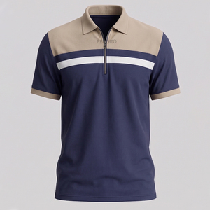 Men's Solid High Street <b>Polo</b> Shirt Quick Dry Breathable Knitted Polyester/Cotton 220g Casual Winter Wear - Product Image 1