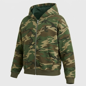 Sweat à capuche zippé pour homme de haute qualité, en mélange de coton doux, veste de sport décontractée avec personnalisation de marque, fabrication directe usine - Product Image 1