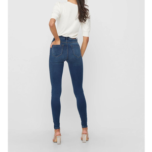 Vêtements pour femmes en gros, pantalons pour femmes, jeans sexy, tissu denim, style skinny, couleur bleue, jeans à jambes fines, service OEM - Product Image 1