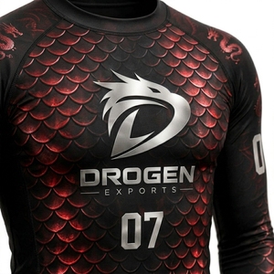 Maillot de compression athlétique à manches longues pour homme, séchage rapide, en polyester, idéal pour la course, l'entraînement et la gym - Product Image 2
