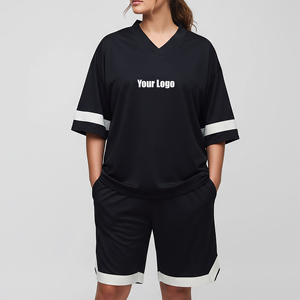 เสื้อผ้าแฟชั่นขายส่ง ไซส์ใหญ่ ชุดสองชิ้น ผ้าลูกไม้สไตล์วินเทจ ผ้าเจอร์ซีย์คอตตอน 100% สีพื้น สไตล์ไฮสตรีท ชุดลำลองฤดูร้อน คุณภาพพรีเมียม - Product Image 2