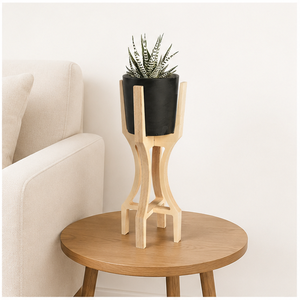 Modern Design Wood Plant Stand Eco-Friendly Natural Wood Indoor Flower <b>Pot</b> <b>Holder</b> Tall Planter Display Rack for Living Room - Product Image 4
