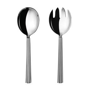 Elegante Juego de Servidores de Ensalada de Metal en Tono Plateado Contemporáneo para Decoración Moderna de Comedor y Necesidades Diarias de Servicio en la Cocina - Product Image 2