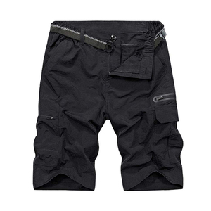 Pantalones Cortos de Mezclilla Cargo con Bordado, Estilo Urbano, Corte Recto, Multibolsillos, Transpirables, Casuales de Verano para Hombre - Product Image 1