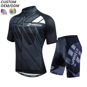 Ensemble de maillots et shorts de cyclisme personnalisés, respirant, séchage rapide, imprimé numériquement, 100% polyester/spandex, option frontale, service OEM, unisexe - Product Image 6
