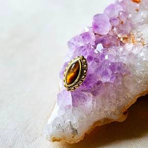 Natural Mixed Cabochon Charm Connector Solid Brass Gold Plated 14x20mm Jewelry Components - Product Image 2