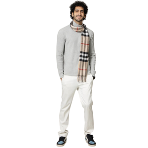 <b>Men's</b> Classic Checkered <b>Wool</b> <b>Scarf</b> Long Thermal Winter <b>Scarf</b> For Adults Insulation Warmth Apparel - Product Image 1