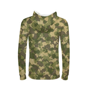Sweat-shirt à capuche camouflage pour homme, coupe classique, en polyester tricoté, décontracté, pour l'automne, avec poche - Product Image 3