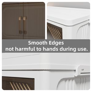 Set di 4 Contenitori di Stoccaggio in Plastica Trasparente 573QT, Larghezza 35.4, Organizzatori Pieghevoli per Armadi, Contenitori Impilabili per Organizzazione - Product Image 6