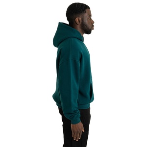 Sweats à capuche solides décontractés pour hommes hiver coton polyester tissu polaire 100% coton à capuche thermique personnalisé sweats à capuche personnalisés pour hommes - Product Image 4